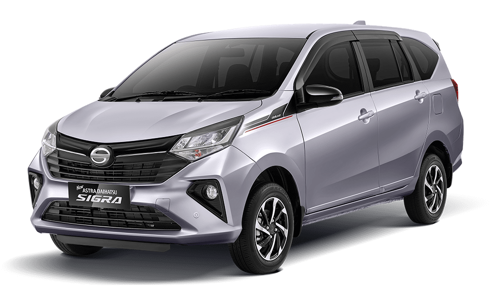 Tampilan depan Astra Daihatsu Sigra R deluxe, sebagai mobil MPV LCGC 7-seater yang terjangkau, irit dan harga murah